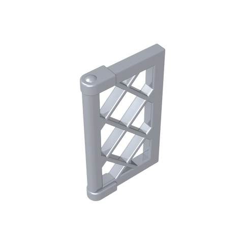 Gobricks,Window 1 x 2 x 3 Pane Latticed with Thick Corner Tabs,60607,2529