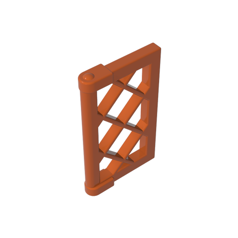 Gobricks,Window 1 x 2 x 3 Pane Latticed with Thick Corner Tabs,60607,2529