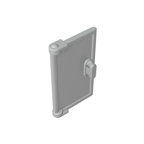Gobricks,Door 1 x 2 x 3 with Vertical Handle, New Mold for Tabless Frames,60614