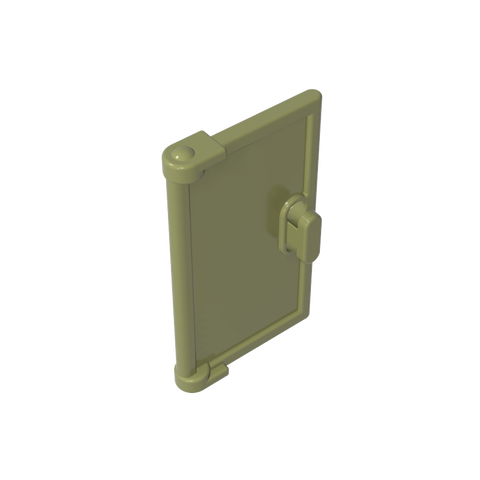 Gobricks,Door 1 x 2 x 3 with Vertical Handle, New Mold for Tabless Frames,60614