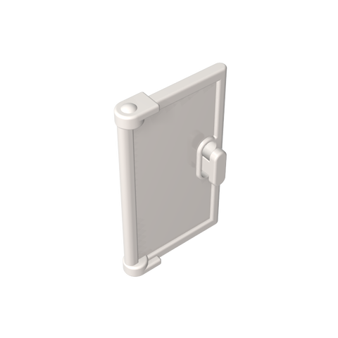 Gobricks,Door 1 x 2 x 3 with Vertical Handle, New Mold for Tabless Frames,60614