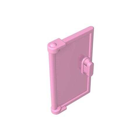 Gobricks,Door 1 x 2 x 3 with Vertical Handle, New Mold for Tabless Frames,60614