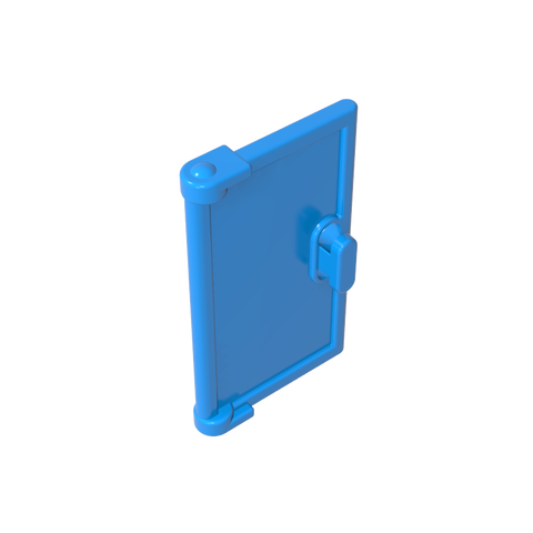 Gobricks,Door 1 x 2 x 3 with Vertical Handle, New Mold for Tabless Frames,60614