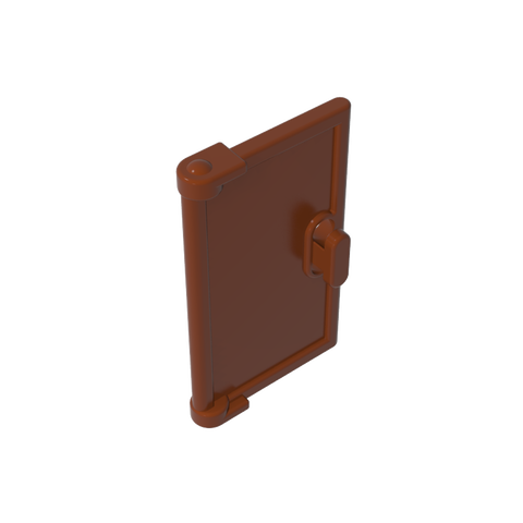 Gobricks,Door 1 x 2 x 3 with Vertical Handle, New Mold for Tabless Frames,60614