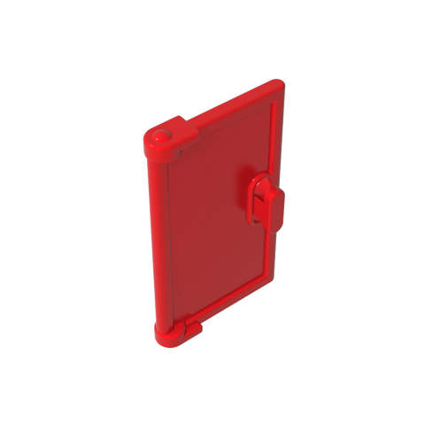 Gobricks,Door 1 x 2 x 3 with Vertical Handle, New Mold for Tabless Frames,60614