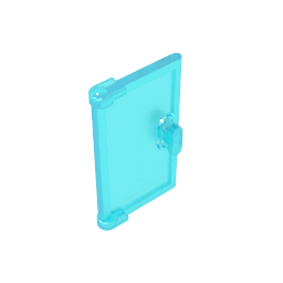 Gobricks,Door 1 x 2 x 3 with Vertical Handle, New Mold for Tabless Frames,60614