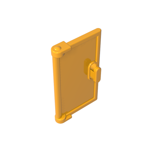 Gobricks,Door 1 x 2 x 3 with Vertical Handle, New Mold for Tabless Frames,60614