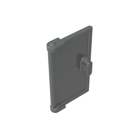 Gobricks,Door 1 x 2 x 3 with Vertical Handle, New Mold for Tabless Frames,60614