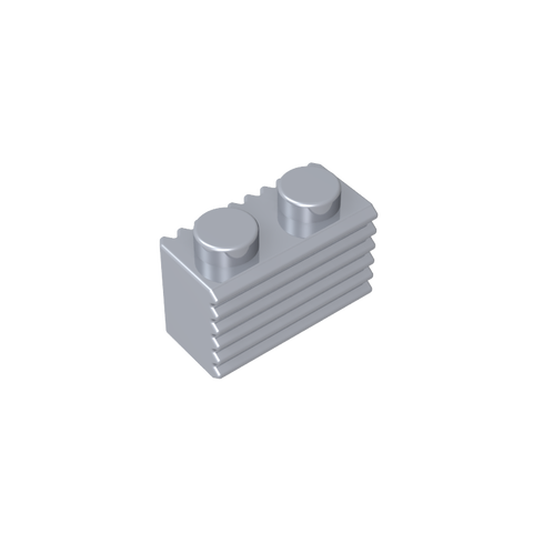 Gobricks,Brick Special 1 x 2 with Grill,2877