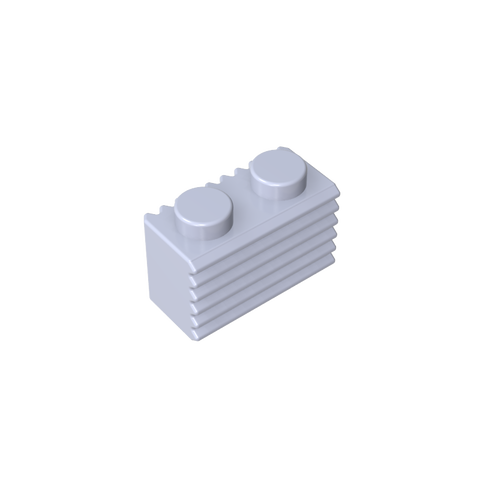 Gobricks,Brick Special 1 x 2 with Grill,2877