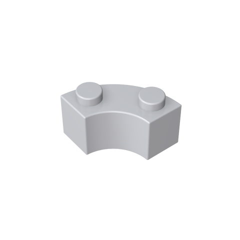 Gobricks,Brick Round Corner 2 x 2 Macaroni with Stud Notch and Reinforced Underside [New Style],85080,3063,3063a,3063b,45417