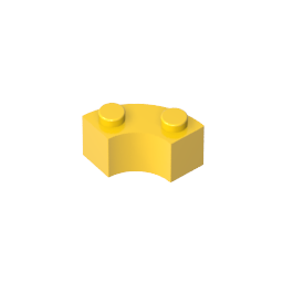 Brick Round Corner 2 x 2 Macaroni with Stud Notch and Reinforced Underside [New Style],85080