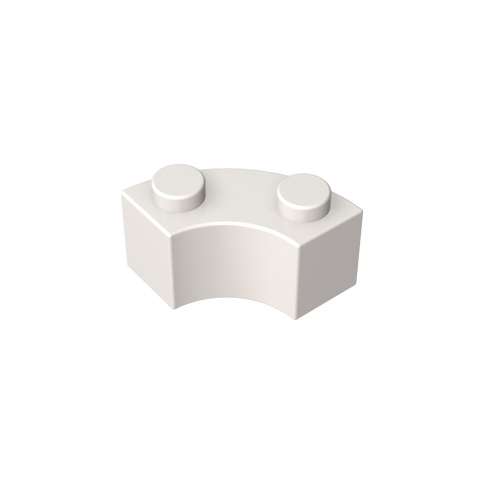 Gobricks,Brick Round Corner 2 x 2 Macaroni with Stud Notch and Reinforced Underside [New Style],85080,3063,3063a,3063b,45417