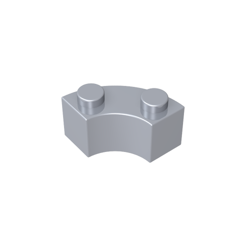 Gobricks,Brick Round Corner 2 x 2 Macaroni with Stud Notch and Reinforced Underside [New Style],85080,3063,3063a,3063b,45417