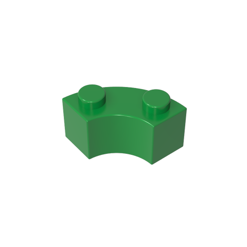 Gobricks,Brick Round Corner 2 x 2 Macaroni with Stud Notch and Reinforced Underside [New Style],85080,3063,3063a,3063b,45417