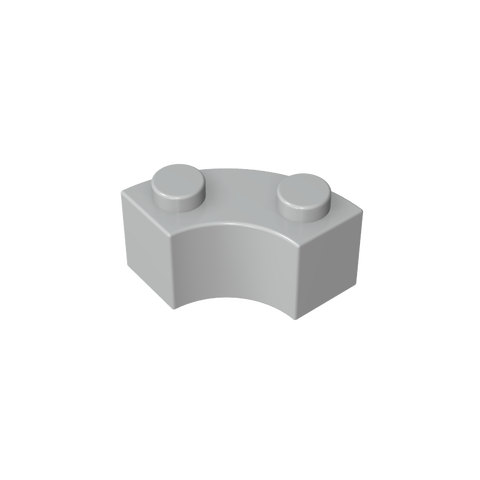 Gobricks,Brick Round Corner 2 x 2 Macaroni with Stud Notch and Reinforced Underside [New Style],85080,3063,3063a,3063b,45417