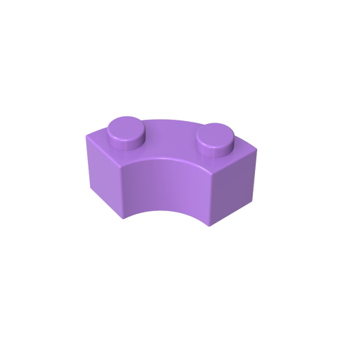 Gobricks,Brick Round Corner 2 x 2 Macaroni with Stud Notch and Reinforced Underside [New Style],85080,3063,3063a,3063b,45417