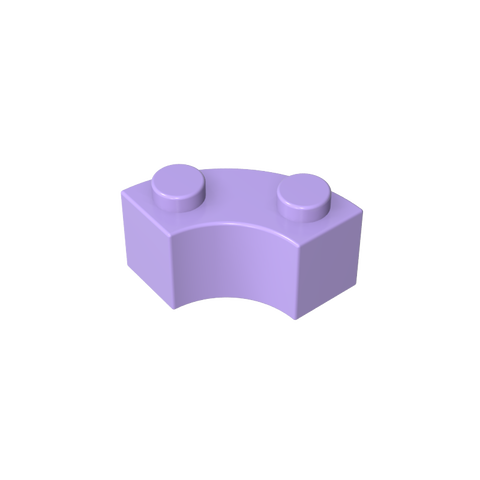 Gobricks,Brick Round Corner 2 x 2 Macaroni with Stud Notch and Reinforced Underside [New Style],85080,3063,3063a,3063b,45417