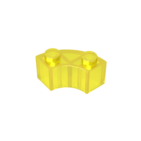 Gobricks,Brick Round Corner 2 x 2 Macaroni with Stud Notch and Reinforced Underside [New Style],85080,3063,3063a,3063b,45417
