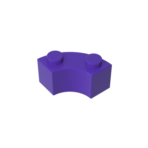 Gobricks,Brick Round Corner 2 x 2 Macaroni with Stud Notch and Reinforced Underside [New Style],85080,3063,3063a,3063b,45417