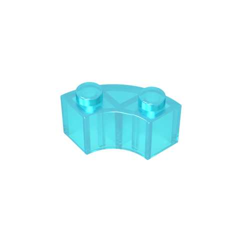 Gobricks,Brick Round Corner 2 x 2 Macaroni with Stud Notch and Reinforced Underside [New Style],85080,3063,3063a,3063b,45417