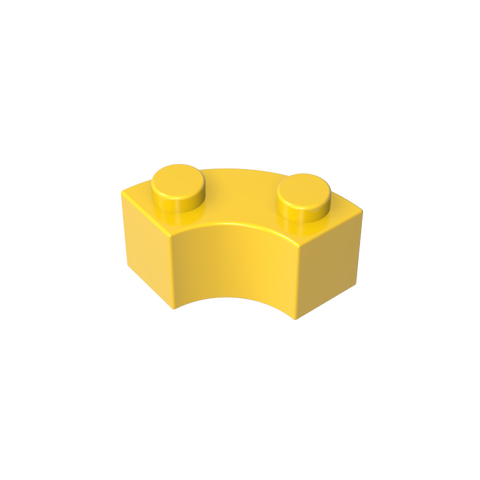 Gobricks,Brick Round Corner 2 x 2 Macaroni with Stud Notch and Reinforced Underside [New Style],85080,3063,3063a,3063b,45417