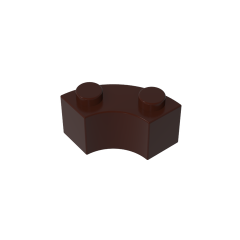 Gobricks,Brick Round Corner 2 x 2 Macaroni with Stud Notch and Reinforced Underside [New Style],85080,3063,3063a,3063b,45417