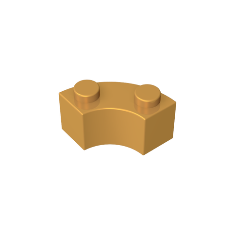 Gobricks,Brick Round Corner 2 x 2 Macaroni with Stud Notch and Reinforced Underside [New Style],85080,3063,3063a,3063b,45417
