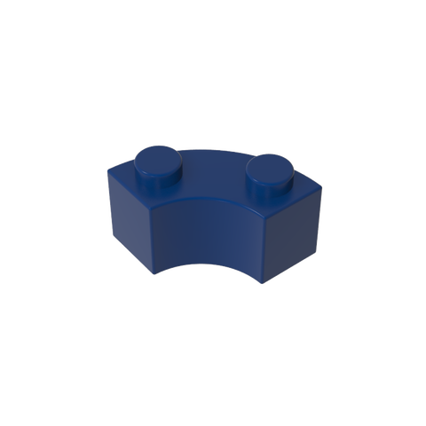 Gobricks,Brick Round Corner 2 x 2 Macaroni with Stud Notch and Reinforced Underside [New Style],85080,3063,3063a,3063b,45417