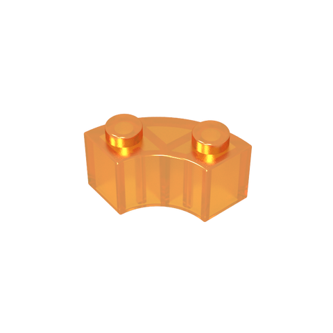 Gobricks,Brick Round Corner 2 x 2 Macaroni with Stud Notch and Reinforced Underside [New Style],85080,3063,3063a,3063b,45417
