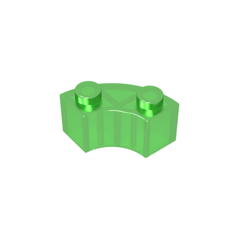 Gobricks,Brick Round Corner 2 x 2 Macaroni with Stud Notch and Reinforced Underside [New Style],85080,3063,3063a,3063b,45417