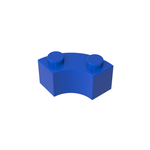 Gobricks,Brick Round Corner 2 x 2 Macaroni with Stud Notch and Reinforced Underside [New Style],85080,3063,3063a,3063b,45417
