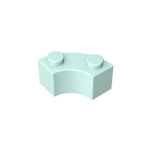 Gobricks,Brick Round Corner 2 x 2 Macaroni with Stud Notch and Reinforced Underside [New Style],85080,3063,3063a,3063b,45417