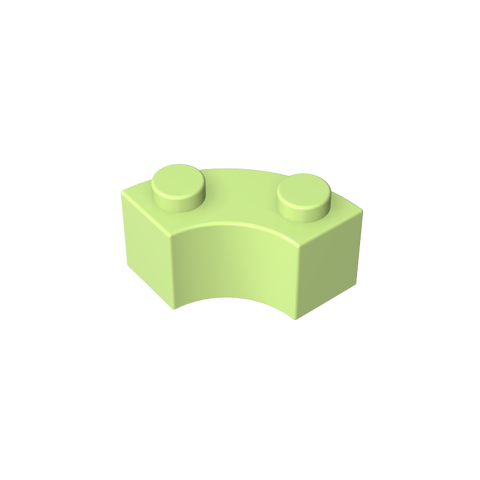 Gobricks,Brick Round Corner 2 x 2 Macaroni with Stud Notch and Reinforced Underside [New Style],85080,3063,3063a,3063b,45417