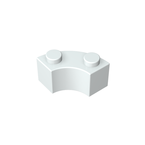 Gobricks,Brick Round Corner 2 x 2 Macaroni with Stud Notch and Reinforced Underside [New Style],85080,3063,3063a,3063b,45417