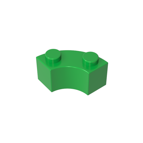 Gobricks,Brick Round Corner 2 x 2 Macaroni with Stud Notch and Reinforced Underside [New Style],85080,3063,3063a,3063b,45417