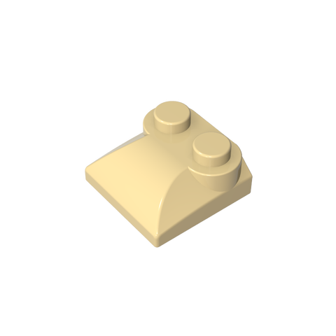 Gobricks,Brick Curved 2 x 2 x 2/3 Two Studs and Curved Slope End,47457,78882