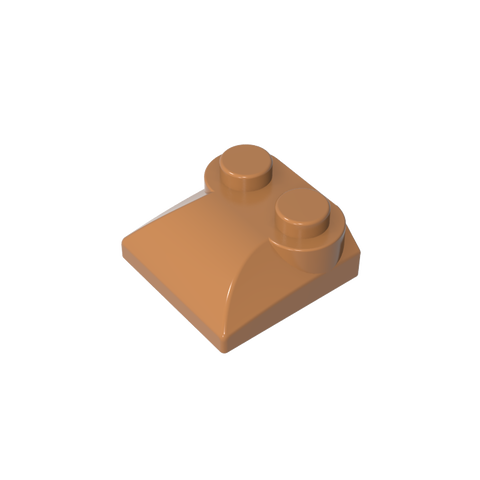 Gobricks,Brick Curved 2 x 2 x 2/3 Two Studs and Curved Slope End,47457,78882
