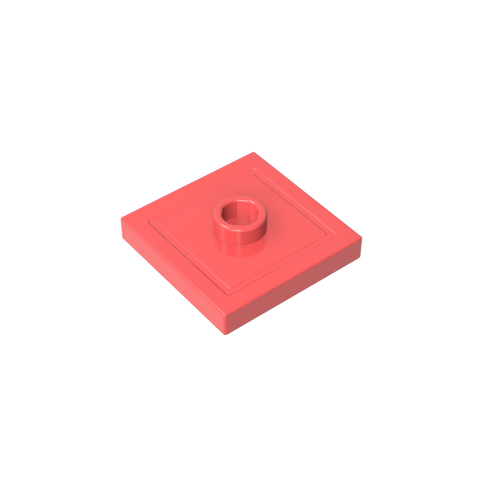 Gobricks,Plate Special 2 x 2 with Groove and Center Stud (Jumper),87580,23893