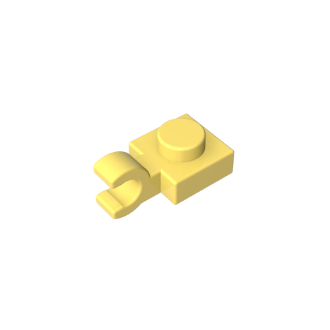 Gobricks,Plate Special 1 x 1 with Clip Horizontal [Thick U Clip],6019,61252,52738