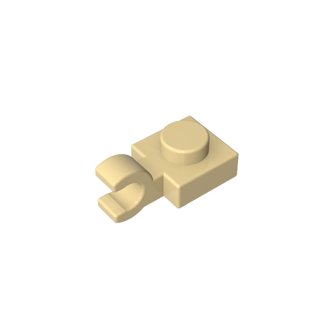 Gobricks,Plate Special 1 x 1 with Clip Horizontal [Thick U Clip],6019,61252,52738