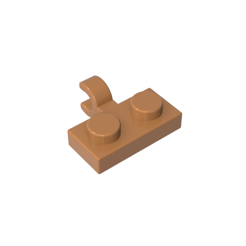 Gobricks,Plate Special 1 x 2 with Clip Horizontal on Side,11476,65458