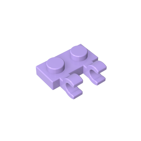 Gobricks,Plate Special 1 x 2 with Clips Horizontal [Thick U-Clips],60470,60470a,60470b,49563
