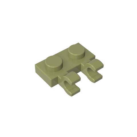 Gobricks,Plate Special 1 x 2 with Clips Horizontal [Thick U-Clips],60470,60470a,60470b,49563