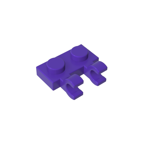 Gobricks,Plate Special 1 x 2 with Clips Horizontal [Thick U-Clips],60470,60470a,60470b,49563