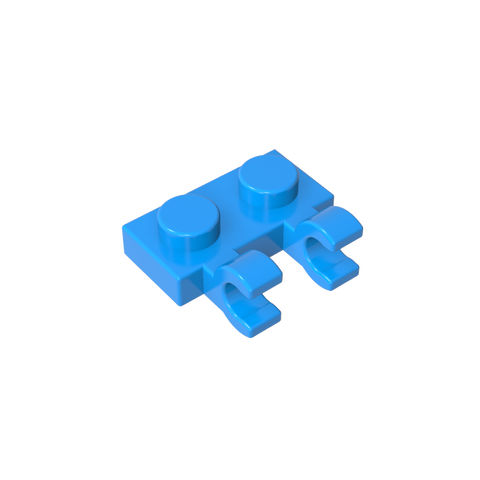 Gobricks,Plate Special 1 x 2 with Clips Horizontal [Thick U-Clips],60470,60470a,60470b,49563