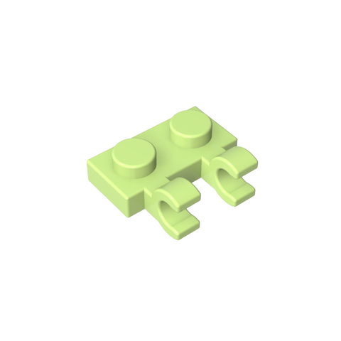 Gobricks,Plate Special 1 x 2 with Clips Horizontal [Thick U-Clips],60470,60470a,60470b,49563