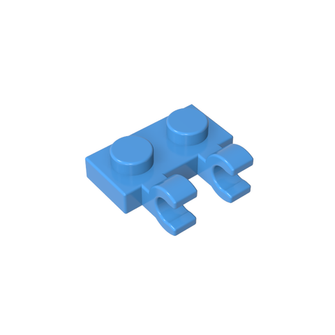 Gobricks,Plate Special 1 x 2 with Clips Horizontal [Thick U-Clips],60470,60470a,60470b,49563
