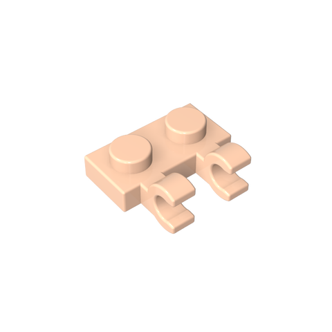 Gobricks,Plate Special 1 x 2 with Clips Horizontal [Thick U-Clips],60470,60470a,60470b,49563
