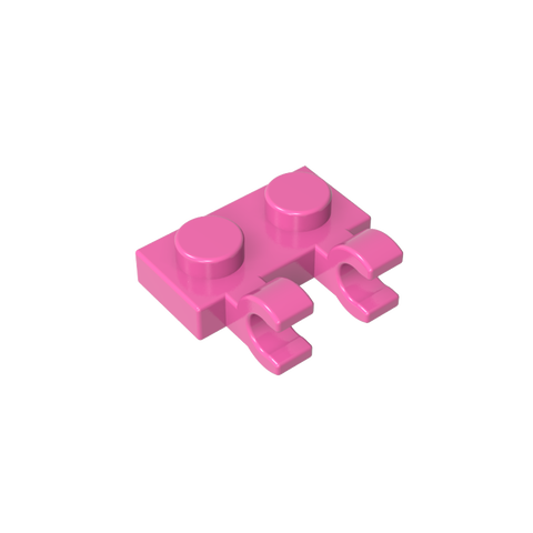 Gobricks,Plate Special 1 x 2 with Clips Horizontal [Thick U-Clips],60470,60470a,60470b,49563